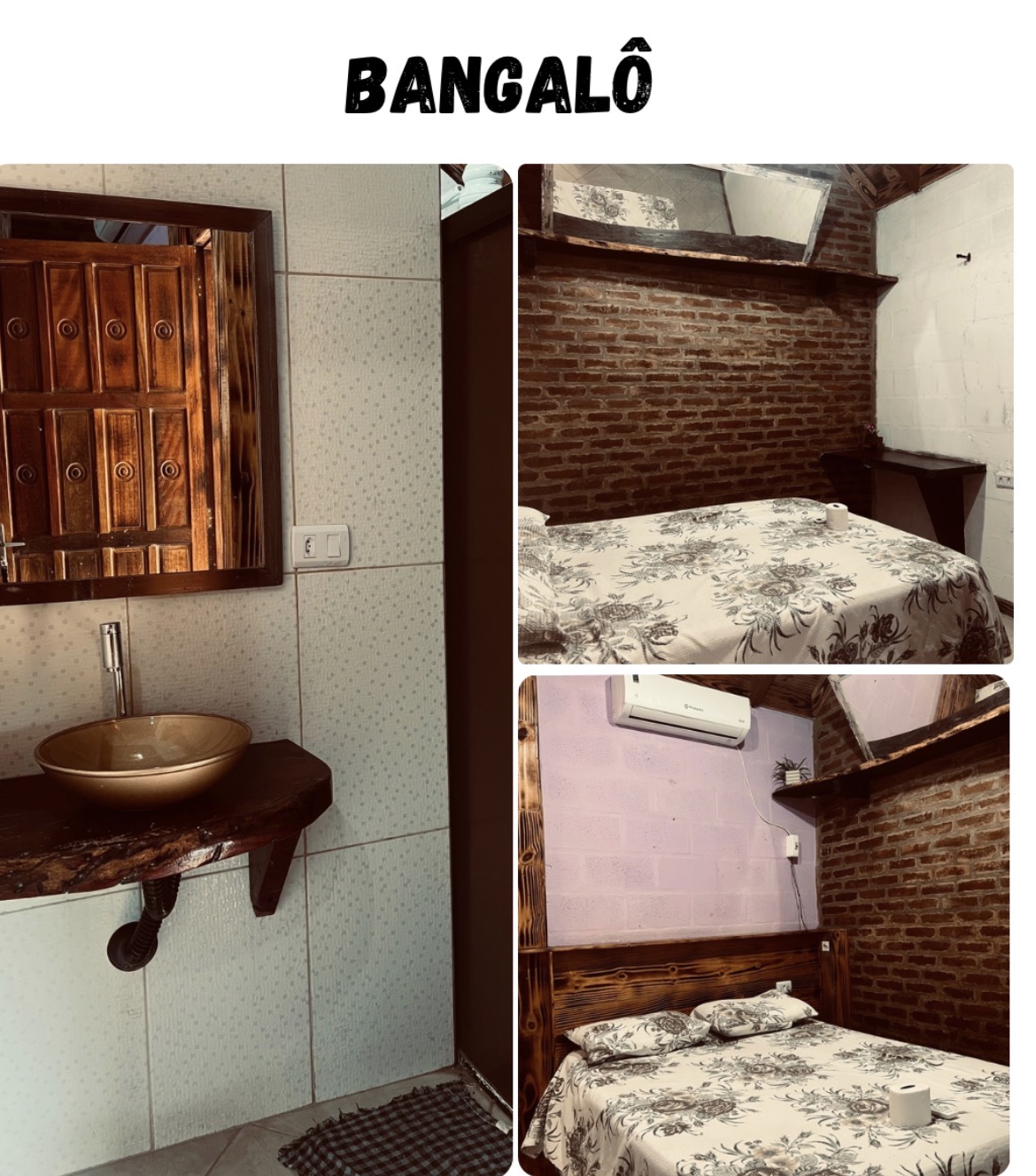Fotografias do interior real do Bangalô